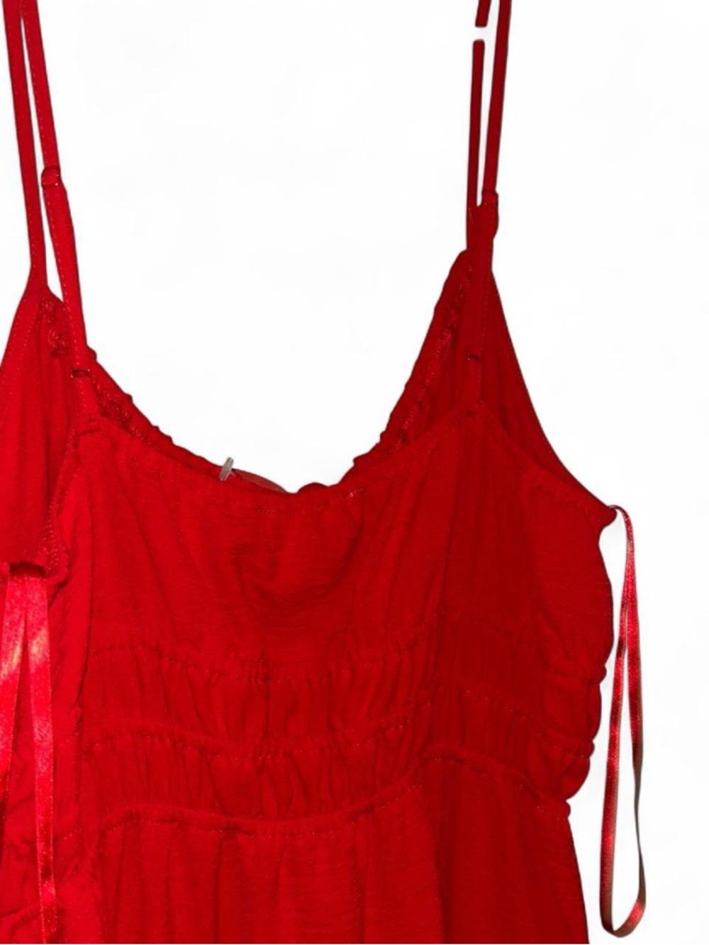 Red Spaghetti-Strap Sundress - Picture 2 of 4